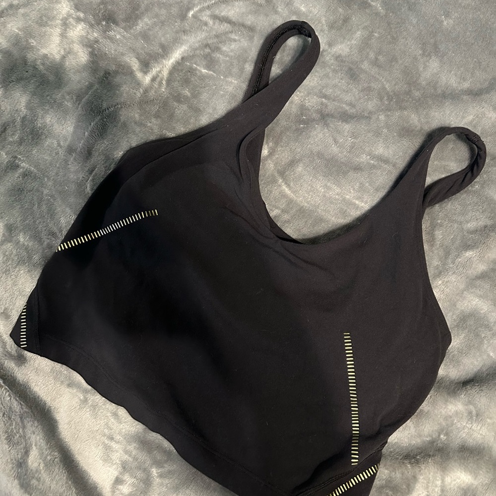 LULULEMON Align Tank Top: black and gold, size 6